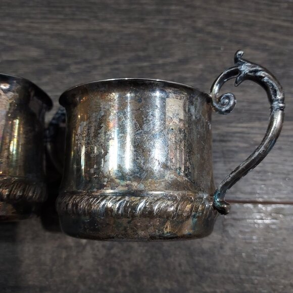 Cream and Sugar Set Silver Plate On Copper Vintage - Picture 11 of 12